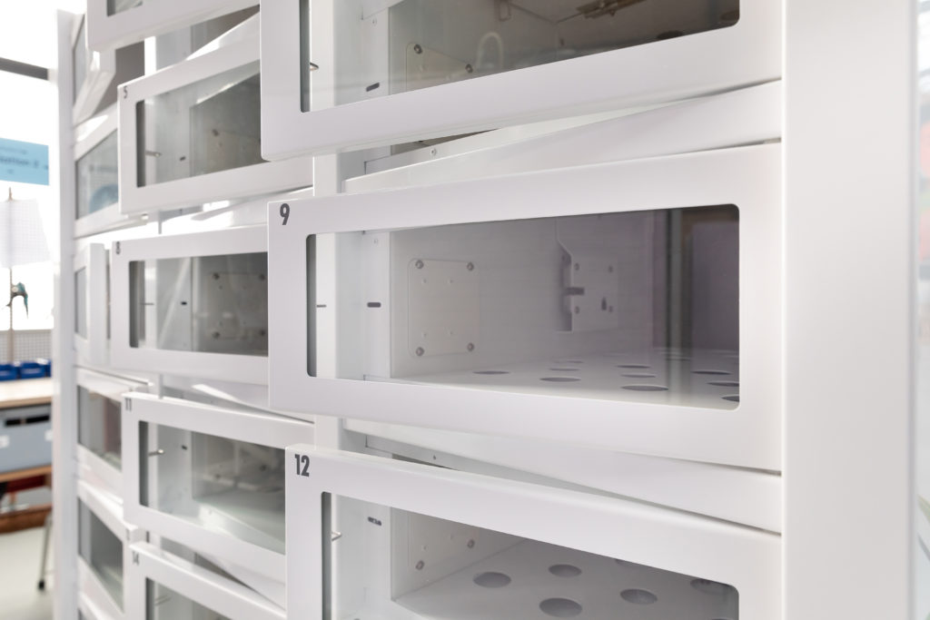 Casiers en cours de fabrication