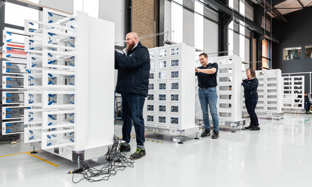 Fabrication des casiers automatiques