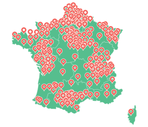 Carte des installations de casiers
