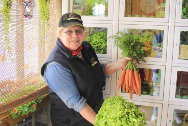 Babette, en train de recharger ses casiers