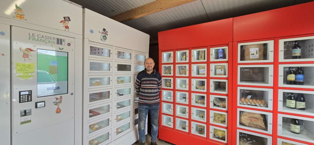 Casier boucherie automatique pour la distribution de produits locaux.