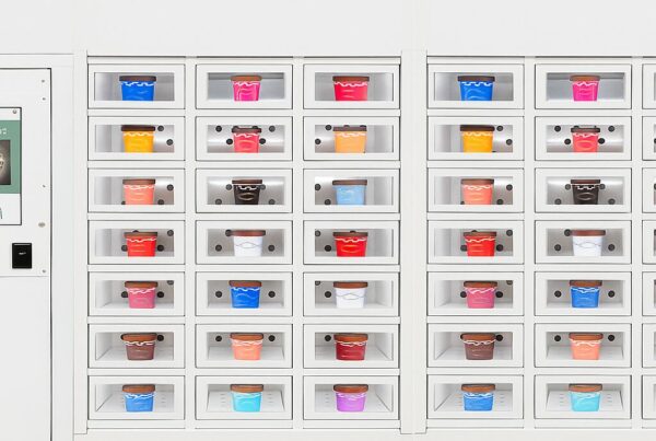 Casier congelé pouvant par exemple vendre des glaces